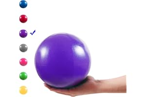 Vaupan Mini Pelota de Ejercicio, Pelota de Gimnasio pequeña de 9 Pulgadas con Pajita Inflable para Yoga, Pilates, Estabilidad, Barra, Terapia física, Estiramiento, Entrenamiento básico