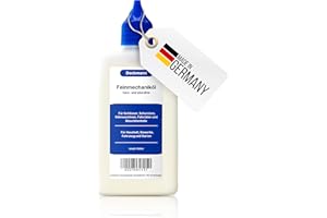 DECKMANN 100 ml Flasche Feinmechaniköl Nähmaschinenöl Universalöl - Niedrige Viskosität - Harzt nicht & geruchsneutral - Ideal für feinmechanische Komponenten, Scharniere, Türen, Fenster, Elektro-Rasierer