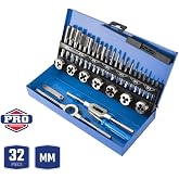 Workpro WP309008 32 Par&ccedil;a Profesyonel Metrik Kılavuz ve Pafta Takımı Diş A&ccedil;ma Seti