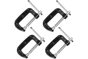 ANANO 2 Inch C-Clamp Set, Heavy Duty Steel C Clamp Industrial Strength C Clamps for Woodworking, Welding, and Building(4PCs)