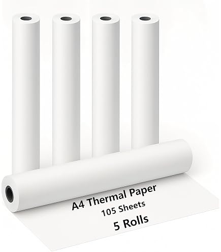 50 Rotoli Di Carta Termica Per Stampanti Portatili – 4-3/8 X 130 Piedi, Spedizione Veloce