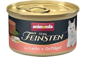 ANIMONDA VOM FEINSTEN Nourriture Humide pour Chat ANIMONDE PETFOOD Animonda Cat 85G V.Feinsten Mousse Salmon, Poultry Can / 12