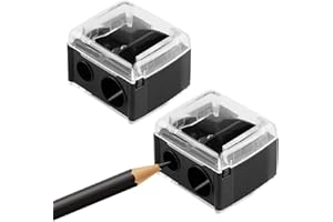 AISIKOO 2 Stück Spitzer, Anspitzer Dicke und Dünne Stifte, Kajal Spitzer, Makeup Doppel Spitzer, für Eyeliner, Augenbrauenstift, Lippenkonturenstift