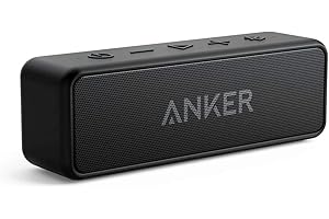 Altavoz Bluetooth Potente Anker SoundCore 2, batería de 24 horas, protección contra el agua IPX7, graves enormes con dos cont