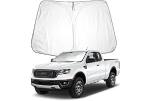 BIXUAN Ranger Sonnenschutz kompatibel mit Ford Ranger 2016-2022 Windschutzscheibe für das Auto Frontscheibenabdeckung Windschutz für Ranger Frontscheibe Blockiert UV Abdeckung Faltbar