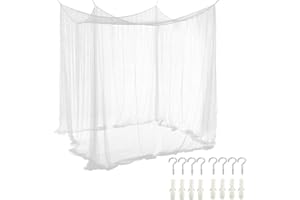 FCQLFYF Moskitonetz, 240 x 210 x 190 cm Tragbares Reise Outdoor Moskitonetz, Doppelbett Moskitonetz, Moskitonetz Eckig für Reisen, Camping, Haus, Garten (Weiß)