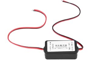 BOROCO Auto Rückfahrkamera Filter, 12V DC Auto Rückfahrkamera Signalfilter, Auto Rückfahrkamera Strom Entstörfilter Leistungsrelais Gleichrichter Kunststoff Schwarz