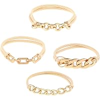 6 Stück Goldene Haarmanschetten Aus Metall – Für Pferdeschwanz, Inkl. Verschiedene Styles