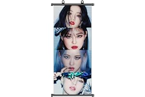 TuYines Blackpink Merchandise – Tableau enroulable, article de fan, poster en tissu, cadeau, poster en tissu pour décoration murale, 70 x 30 cm