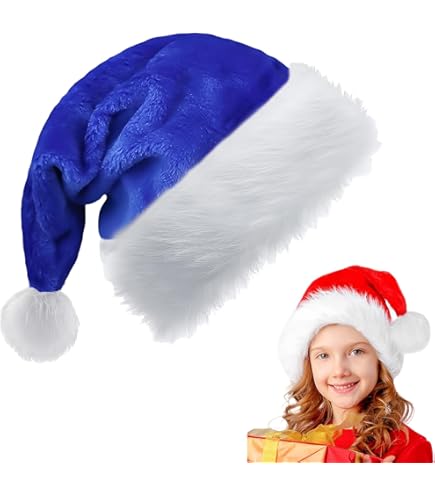 Bonnet De Noël Adulte/enfant – En Flanelle épaisse – Bord En Fausse Fourrure – Unisexe – Pour Fêtes