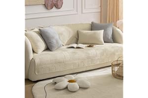 YSZBD Housse Canapé 3/2/4/1places,Housse De Canapé Angle avec/sans Accoudoirs Imperméable, Universelle Antidérapante Protege Canape (Beige3, 70x70cm)