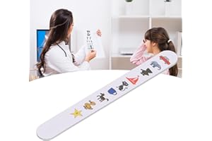 BRRNOO Tige de Fixation D'optométrie, Testeur de Vision Professionnel pour Enfants, Bâton de Fixation, Couleur Vive, Motif de Dessin animé, Carte de Test D'optométrie de Vision