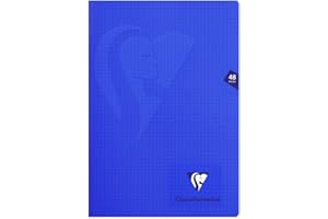 Clairefontaine 303522C Zeszyt zszywany Mimesys - A4 21x29,7 cm - 120 stron w kratkę z marginesem - biały papier 90 g - okładka Polypro - kolor losowy