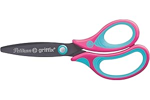 ‎PELIKAN Pelikan griffix Schulschere rund, Schere für Rechtshänder, Lovely Pink, 1 Stück