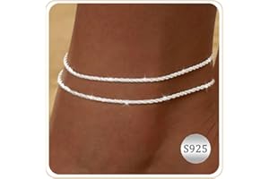 ZHESHY Set Cavigliera Oro Argento Donna Cavigliera Placcato Oro Con Ciondoli Cuore Croce Perline Regolabile Impermeabile A Strati Cavigliere Accessori Estivi Spiaggia Gioielli per Donna Ragazze