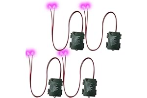 Sunwuun 4 Stück Halloween LED Leuchtende Augen für Halloween Deko Kostüm Cosplay Masken,Totenköpfe,LED Augen Dekoration