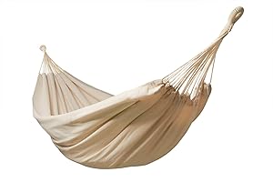 Kronenburg Hamac Plus de Personnes 210 x 150 cm, capacité de Charge jusqu'à 300 kg, certifié TÜV SÜD, Beige