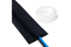 Amazon Basics Floor Cord Cover, 182.88 cm Length, 6.6 cm Diameter, Black