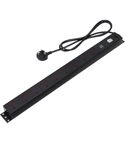 THOWALL 7 Way Surge Protected Extension Lead, 19 Inch Rack Ount Power - View #2