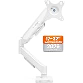 Tek Kollu Monit&ouml;r Kolu VESA Uyumlu Hareket Ayarlanabilir Monit&ouml;r Standı 17-32" 9KG Kapasite Beyaz