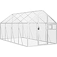 'vidaXL Silver Aluminium Aviary - Spacious and Secure Home for Birds, Suitable for Other Small Animals, with Wire Mesh Grids and Lockable Door