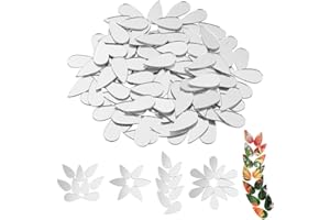 OLYCRAFT 150pcs Dorp Forme Miroir Mosaïque Carrelage Petit Tear Drop Mirror Mini Craft Mirror Drop Glass Mirror Tile DIY Teardrop Craft Mirrors for Art Wall Door Décorations pour la maison
