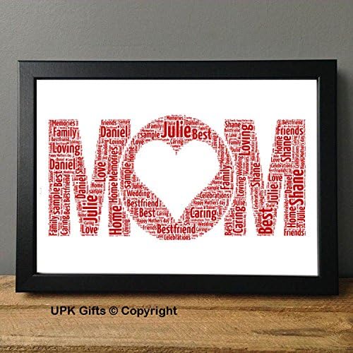 UPK Gifts Personalised Duck Keepsake Print Gift Word Art Mummy Mum Best Friends Birthday Daughter Son Love Family