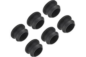TOP-VIGOR 6Pcs Silicone Snap in Locking Hole Plugs, 20mm Diameter Hole Stoppers, Rubber Panel Seal Cover Flush Type Panel Round for Kitchen Rubber Bulkheads Waterproof Sealing Plugs, Black