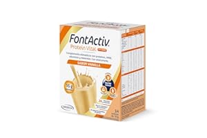 FontActiv Protein Vital Vainilla | 14 sobres | Complemento Alimenticio con Proteínas, HMB, Vitaminas y Minerales para Adultos