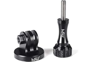 HSU Adaptateur de Trépied pour GoPro, Support de Trépied pour Hero 12/11/10/9/8/7/6/5/4/3 Caméra d'action (Noir)