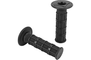 Liseng Manopole Manopole Scooter 22Mm in Gomma Motocross Nero