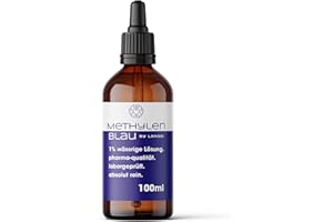 LANGGI Methylenblau Tropfen Pharmaqualität | Methylene Blue | 99,9% rein | 1% Lösung | Deutsche Produktion & Laboranalyse (100ml)