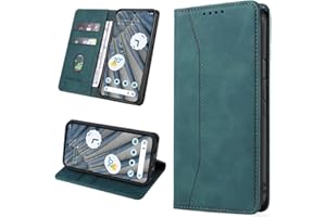 Leaisan Handyhülle für Google Pixel 7A Hülle Premium Leder Flip Klappbare Stoßfeste Magnetische [Standfunktion] [Kartenfächern] Schutzhülle für Pixel 7A Tasche - Malachitgrün