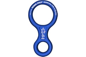 Kong. 8 Classic – Discensore in Alluminio. Controllo Fluido della Discesa. Per Corde 9-12mm. Leggero e Resistente. Made in Italy. Certificato EN 15151-2 UIAA. Peso 110g. Blu