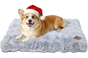 BingoPaw Hundebett Grosse Hunde waschbar: Hundekissen flauschig Hundematte für große mittelgroße Hunde, Hundematratze wasserdicht abnehmbar rutschfest, beruhigendes Haustierbett, Grau, 90x60x10 cm