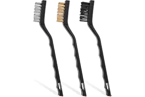 LOBVABA 3 Stück Drahtbürste Klein Drahtbürsten Set, Stahlbürste bürste Rost Drahtbürste, Drahtbürste, für die Reinigung von Schweißschlacken und Rost