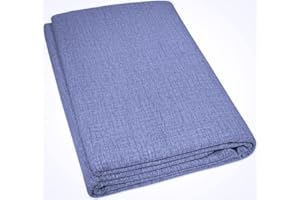 il dolce stile della tua casa telo copridivano copri poltrona copriletto matrimoniale gran foulard in cotone tinta unita made in Italy (blu scuro, matrimoniale)