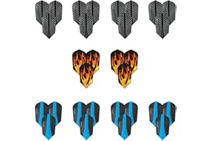 Harrows Ailettes de fléchettes (15 ailettes au total) I ailettes de fléchettes de 100 microns I Premium extra résistantes fabriquées au Royaume-Uni I professionnel (paquet de forme fine)