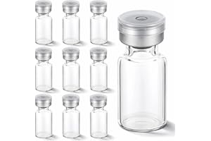 10 stycken 2 ml förseglade provflaskor tomma glasflaskor | Transparent liten flaska med självläkande injektionsöppning för ol