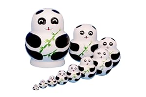 YAKELUS Marchio di Matrioska specializzato, nesting dolls Matrioske Bambola Matrioska russa in 10 pezzi, tiglio di zona frigida, regalo e giocattolo