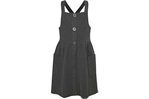 INTEGRITI SCHOOLWEAR Girls Jersey School Pinafore with Pockets (Mock Buttons) 3-12 Years
