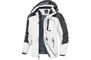 YSENTO Mens Waterproof Ski Winter Jacket Outdoor Warm Windproof Fleece Coats with Hood