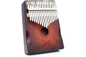 Hearda Kalimba 17 Schlüssel Daumen Klavier, Kalimba Instrument für Anfänger Kinder mit Stimmhammer,Stoffbeutel,Studienführer,Daumenklavier Fingerklavier Kalimba Musik Geschenk (Schwan)