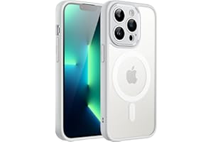 ‎JETECH JETech Magnetyczna Etui dla iPhone 13 Pro 6,1 Cala Kompatybilny z MagSafe, Półprzezroczysta Matowe Tylna ze Obiektyw Aparatu Pełny Ochrona Szczupły Odporny na Wstrząsy Case (Szary)