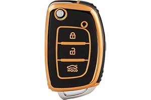 ‎OFFCURVE OFFCURVE Autoschlüssel Hülle Schlüsselhülle, Schlüsselcover TPU Autoschlüssel Schutzhülle 3 Tasten für Hyundai i10 i20 i30 Coupe iX20 ix25 iX35 ix45 Kona Santa Fe Accent Elantra