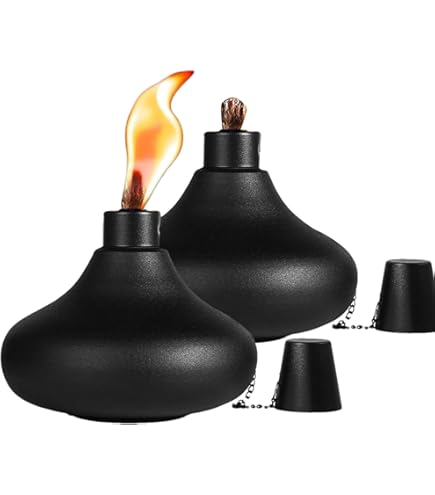 2 Stück Outdoor Dekorative Beleuchtung Edelstahl Tischfackel