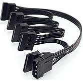 Alfais 4355 Molex ide 4 Pin To 5 Port Sata Power Hdd G&uuml;&ccedil; &Ccedil;oklayıcı Kablosu