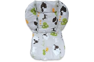 KOCPUDU high Chair Cushion Cover, high Chair Cushion pad/Cushion high Chair/Breathable High Chair Pad,Soft and Comfortable, Cute and Exquisite Patterns, More Comfortable for Babies (Grey Sheep Pattern)