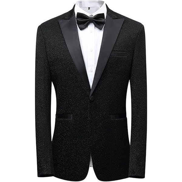 SELECTED HOMME Giacca nera da uomo con collo in raso