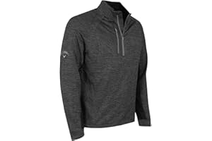 CALLAWAY APPAREL Callaway Golf Mens 2023 Heather Stripe Fleece Back Thermal Pull